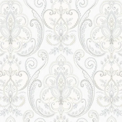 White Embossed Tropicano Adawall Wallpaper 9901-1